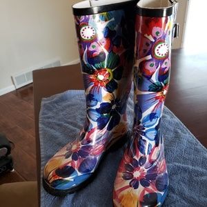 Floral Rain Boots